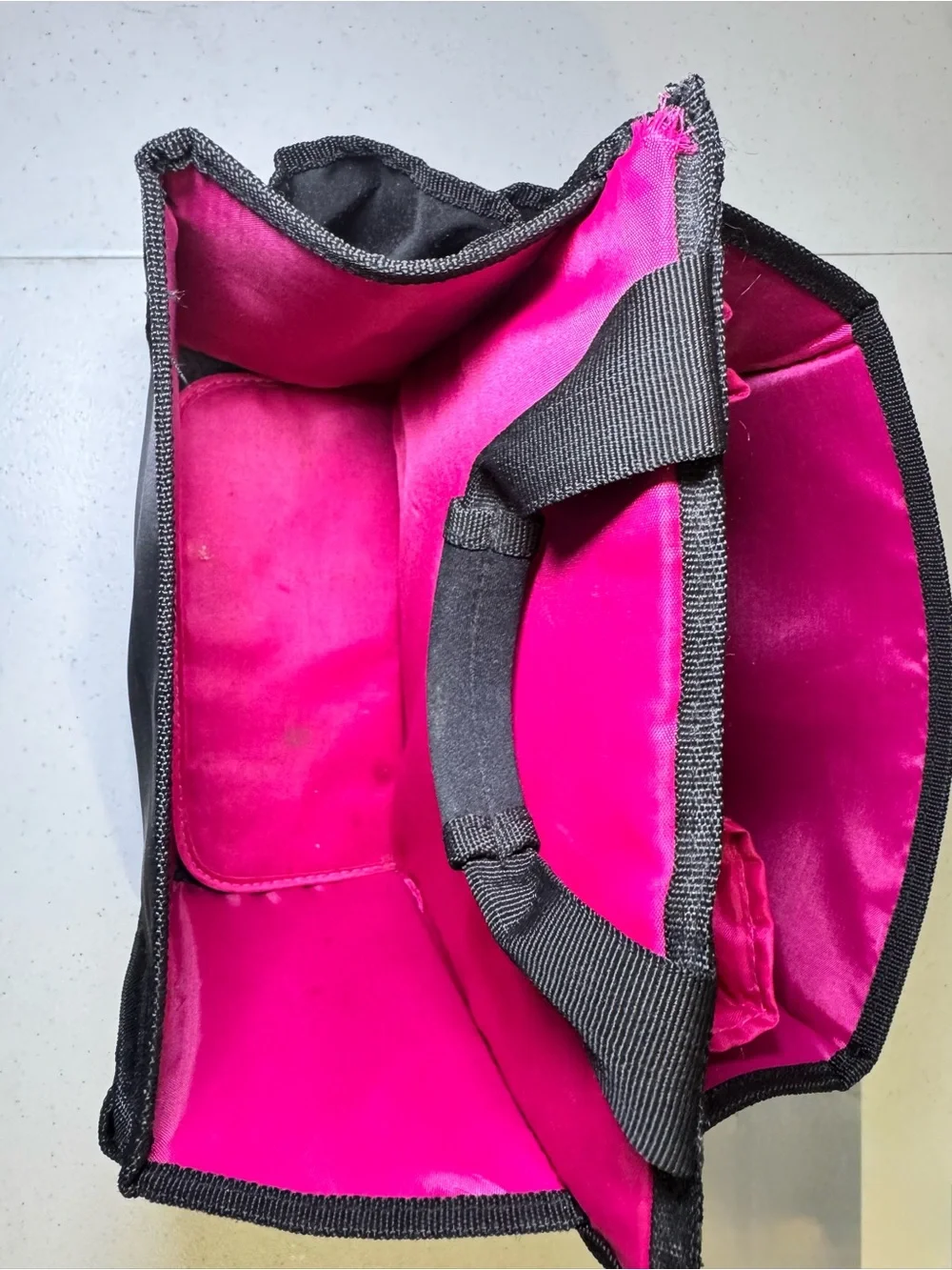Caboodles Hair Tool Organizer Tote Bag - Black Pink Hot Tool Storage Carry Caddy